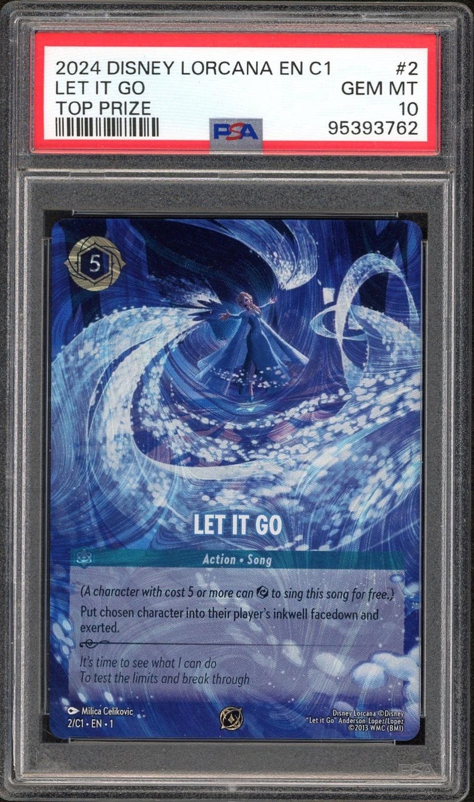 Let It Go 2 PSA 10 Disney Lorcana Challenge Promo Top Prize TC05