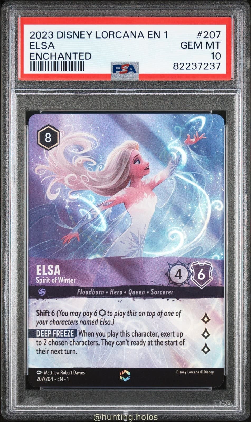 Elsa Spirit Of Winter 207 PSA 10 Disney Lorcana The First Chapter Enchanted TC03