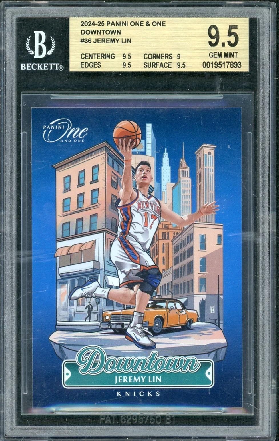 2024-25 Panini One & One Jeremy Lin Downtown #36 BGS 9.5