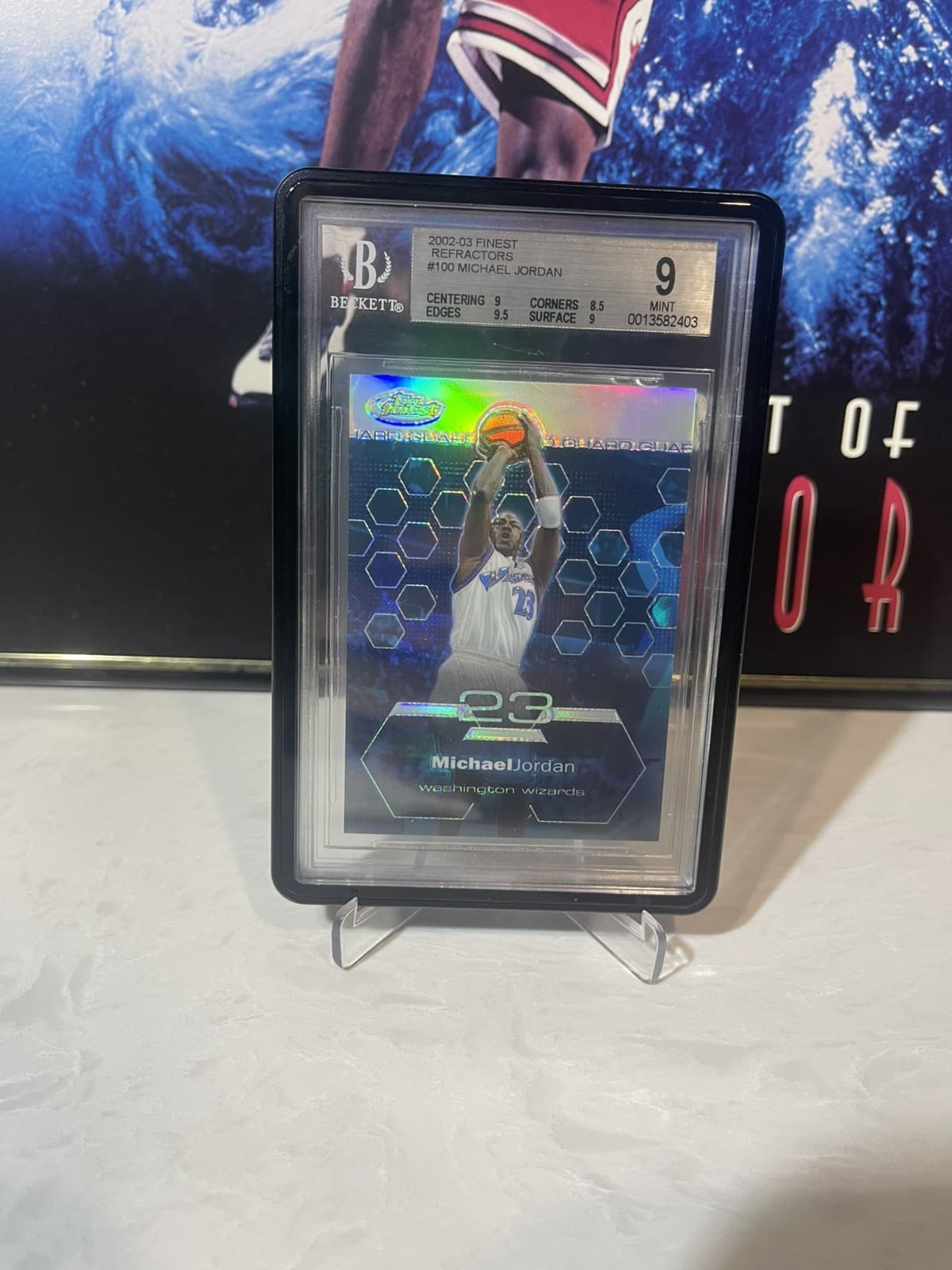Michael Jordan 2002-03 Finest Refractors #100 Topps Chrome 082/250 Pop 13