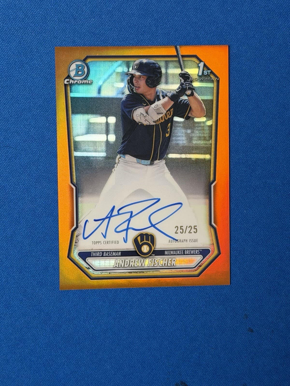 2026 Bowman Chrome Andrew Fischer True Orange Auto 25/25