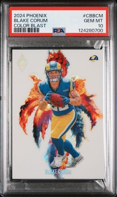 2024 Panini Phoenix Blake Corum Color Blast Rookie #CBBCM PSA 10