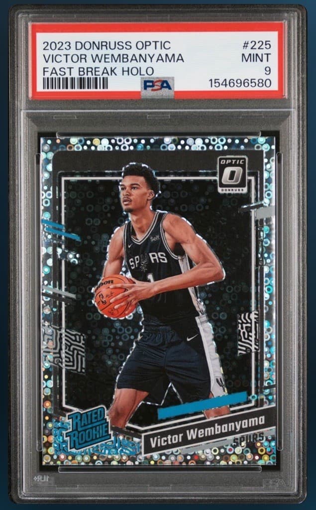 Panini 2023-24 Donruss Optic Rated Rookie Wembanyama #225 Fast Break Holo PSA 9