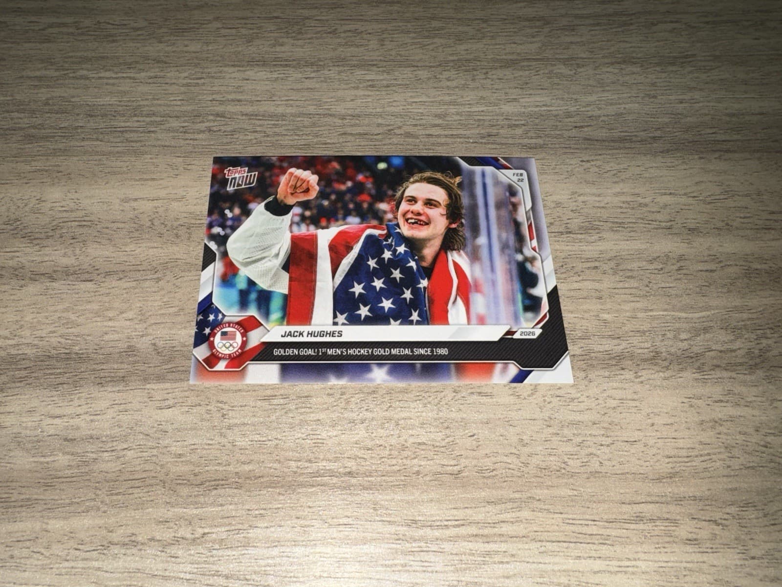 Jack Hughes Golden Goal! SSP #18 Topps Now 2026 Winter Olympics