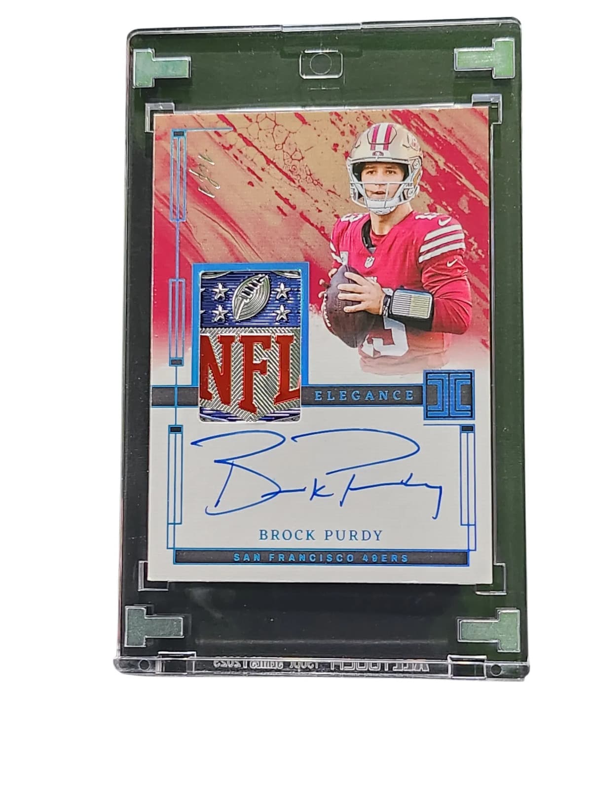 2024 Panini Impeccable Football Elegance Brock Purdy #EVA-BPY NFL Shield Patch