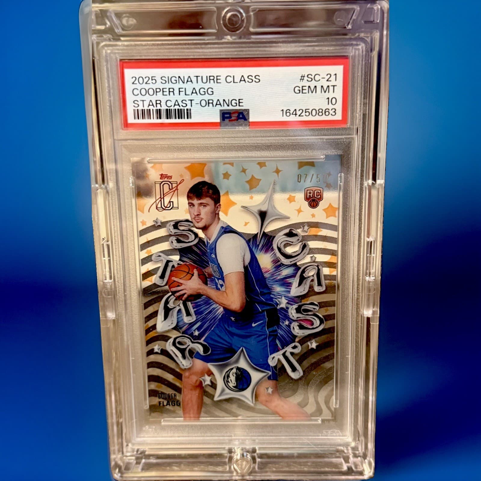 2025-26 Topps Cooper Flagg Rookie Card Orange Star Cast /50 Psa 10🔥🔥