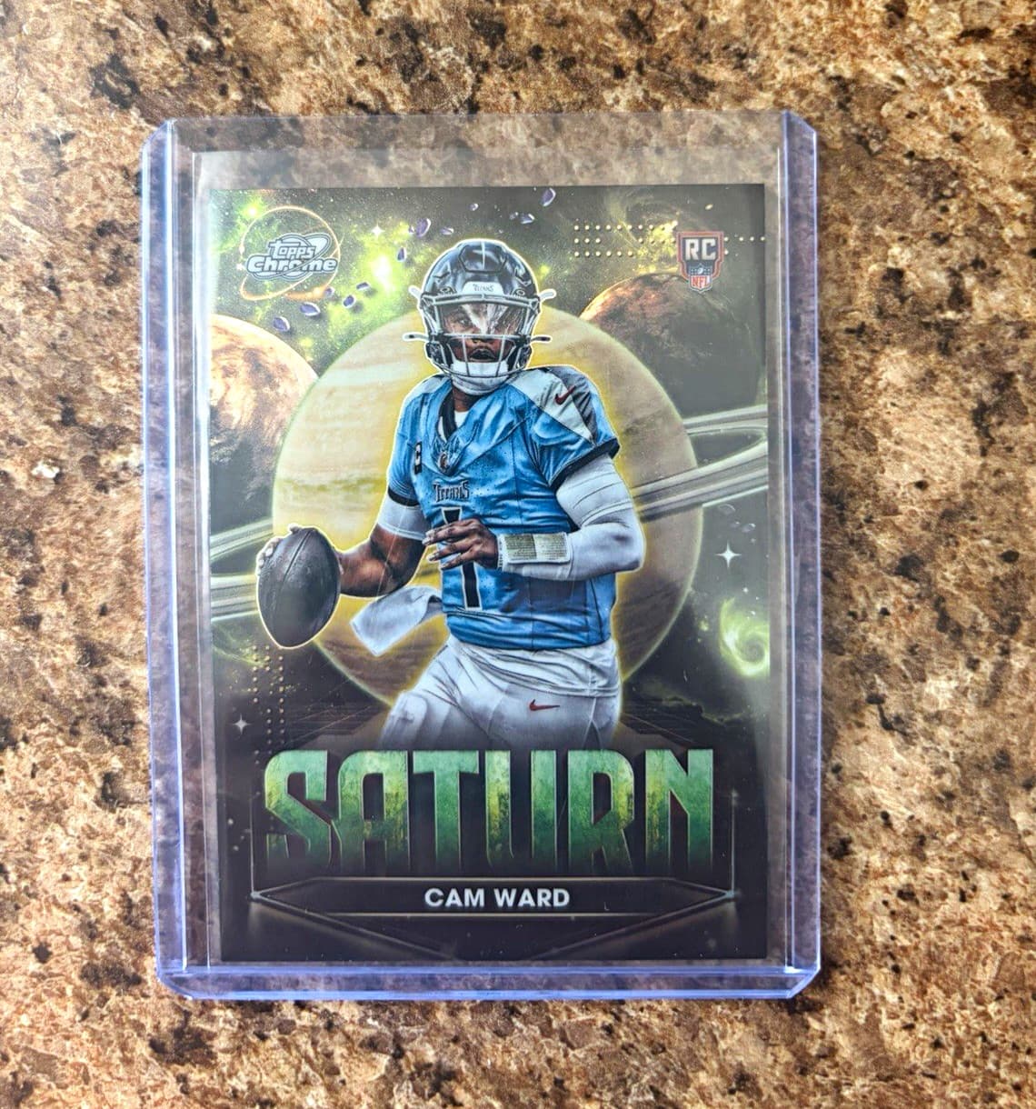 Topps cosmic Chrome 2025 Cam Ward Saturn Planetary Pursuit Titans RC PPS-CW