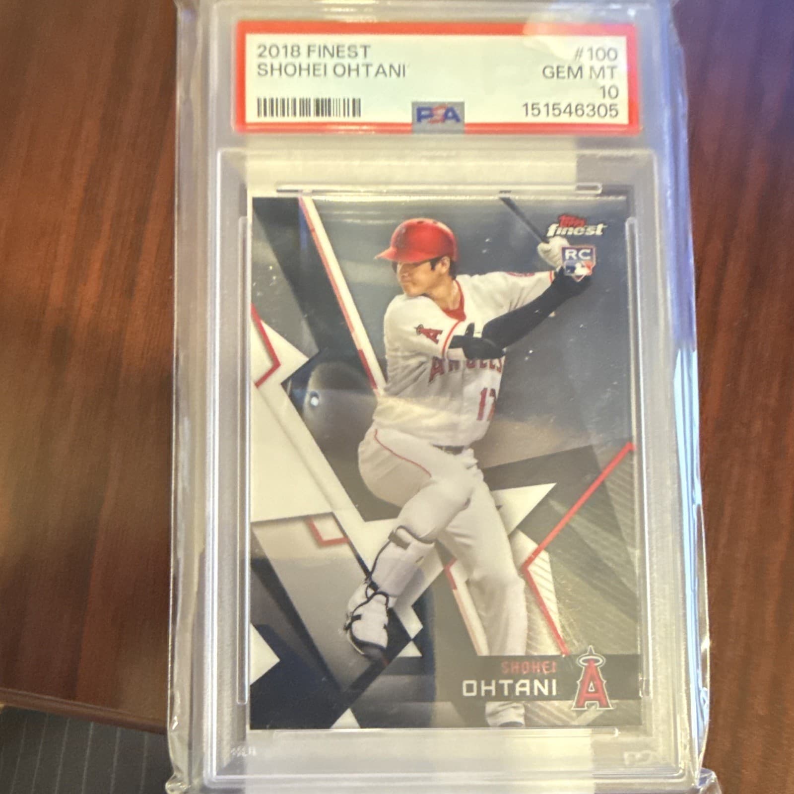 Topps 2018 Finest Shohei Ohtani Rookie Base Set #100 PSA 10 Angels