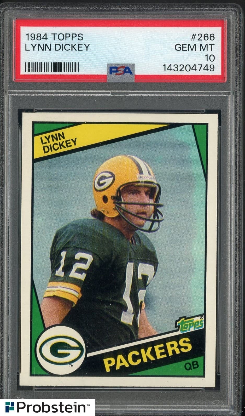 1984 Topps Football #266 Lynn Dickey Green Bay Packers PSA 10 GEM MINT
