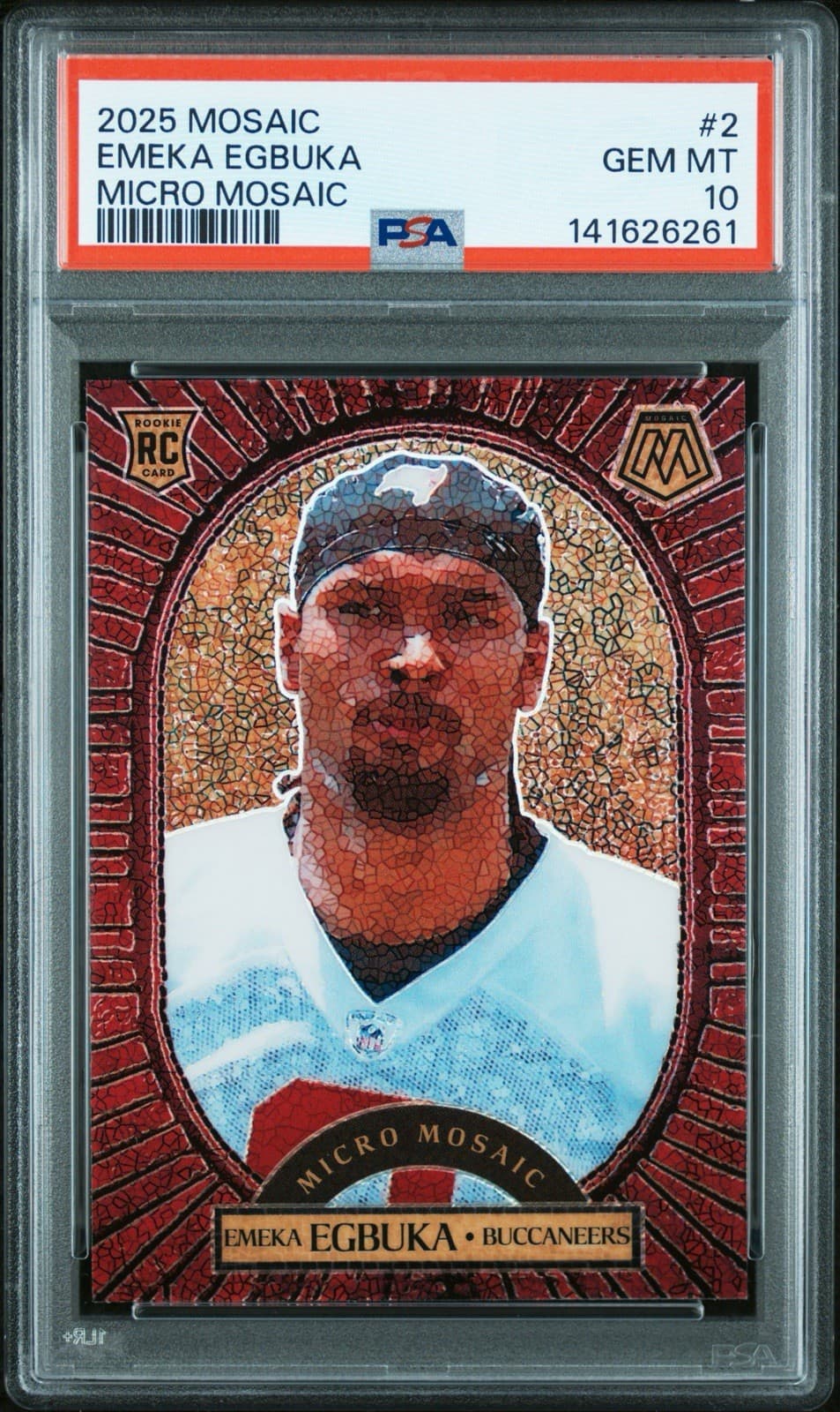 Emeka Egbuka 2025 Panini Mosaic #2 Micro Mosaic CASE HIT GEM MINT PSA 10 RC