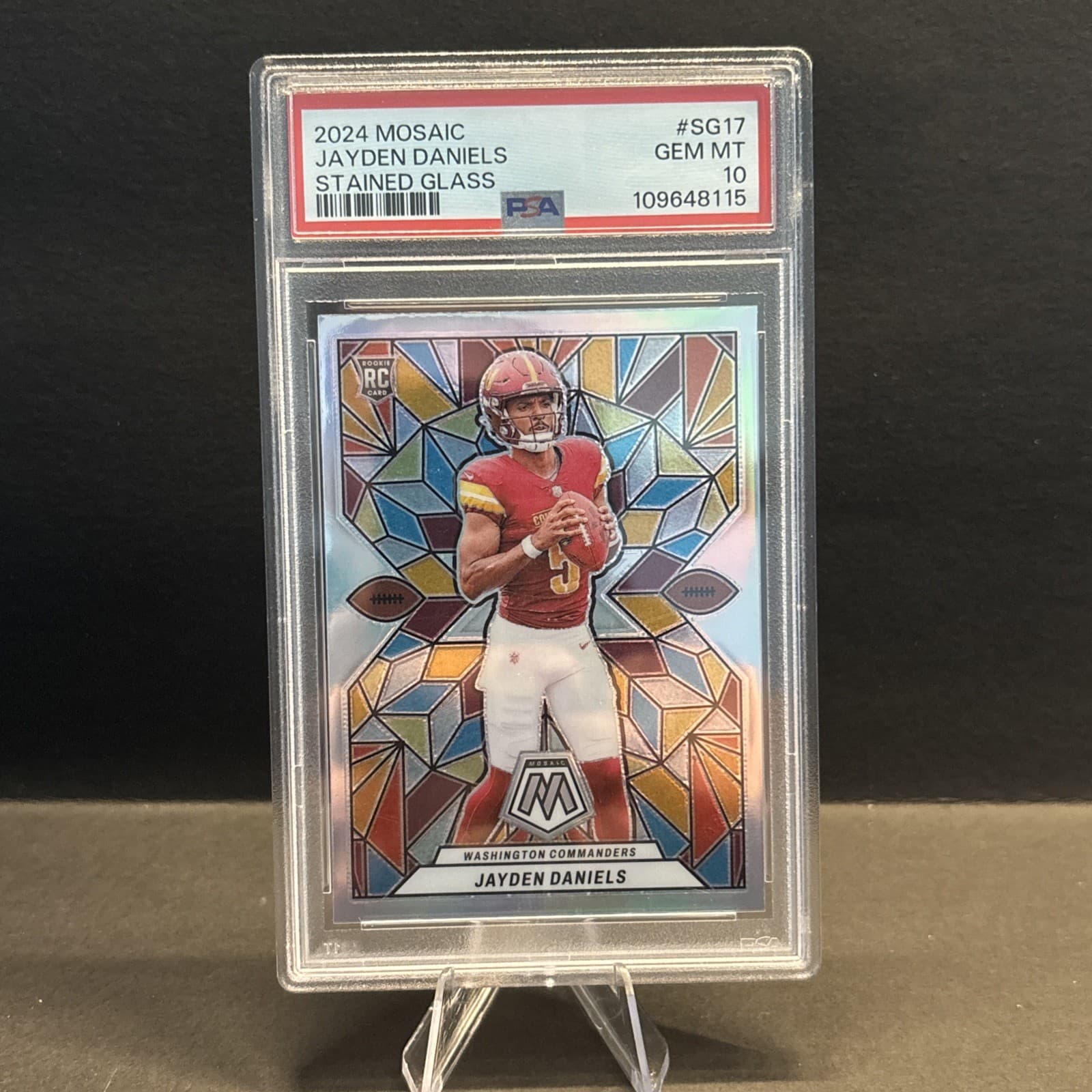 2024 Panini Mosaic - Stained Glass Jayden Daniels #SG-17 (RC)