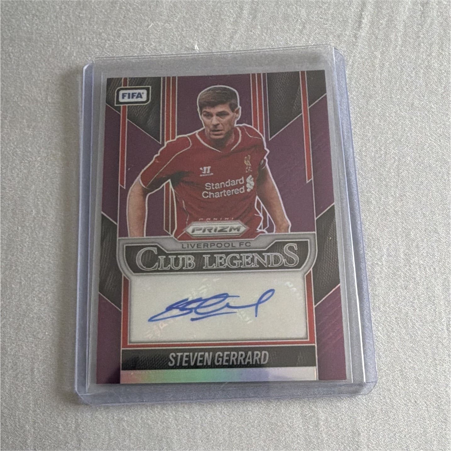 Panini Prizm 2025-26 FIFA Steven Gerrard Liverpool Club Legends CL-SG Auto 02/10