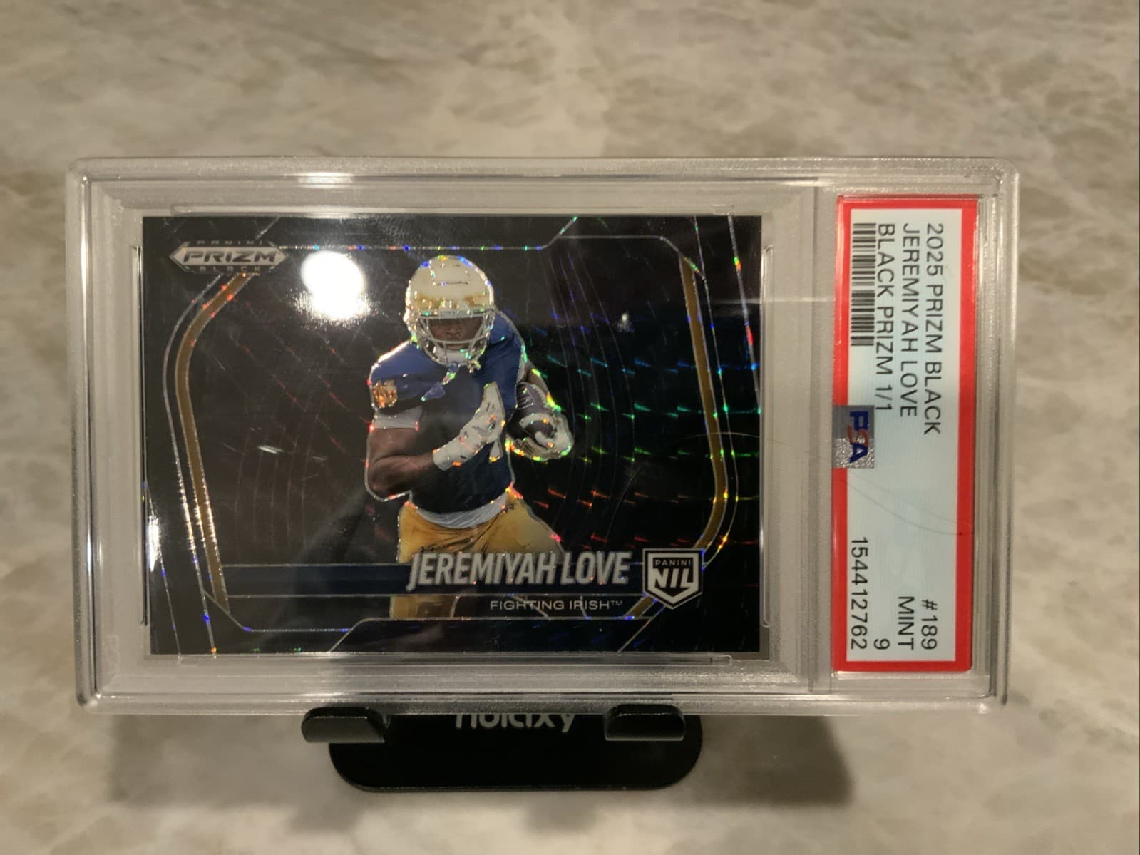 2025 Prizm Black Jeremiyah Love Black Finite 1/1 PSA 9 Fighting Irish Rookie