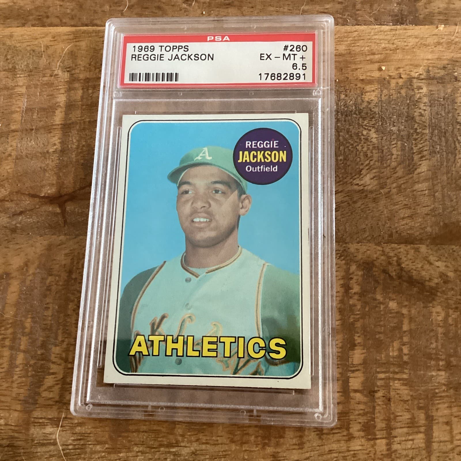Topps 1969 Topps Reggie Jackson #260 PSA 6.5 RC Oakland Athletics Card