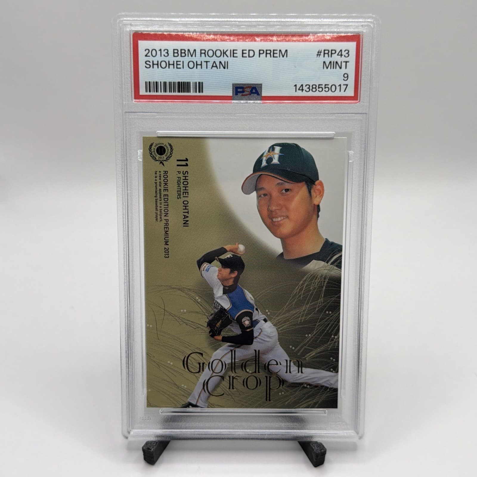 2013 BBM Rookie Edition Premium Shohei Ohtani #RP43 PSA 9 Rookie RC Mint