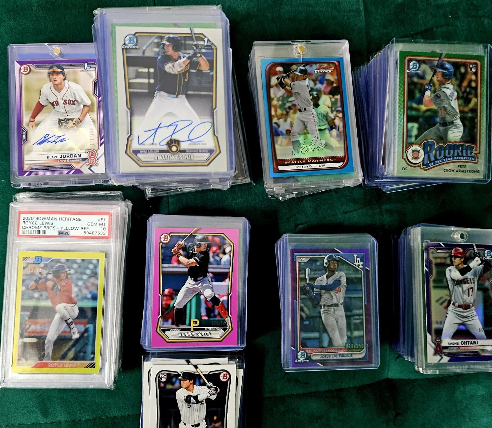 Bowman Box LOT mystery! Baseball Card LOT #'d refractors/ Autos etc. GRADE-ABLE