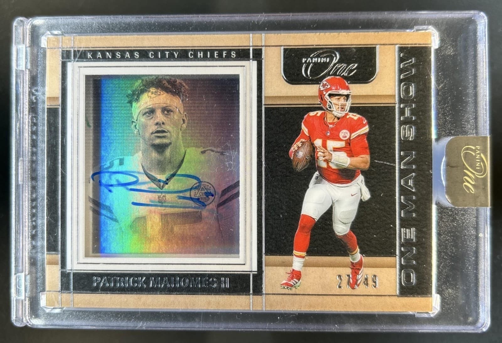 2024 Panini One Patrick Mahomes II Man Show Auto Autograph #/49 Chiefs