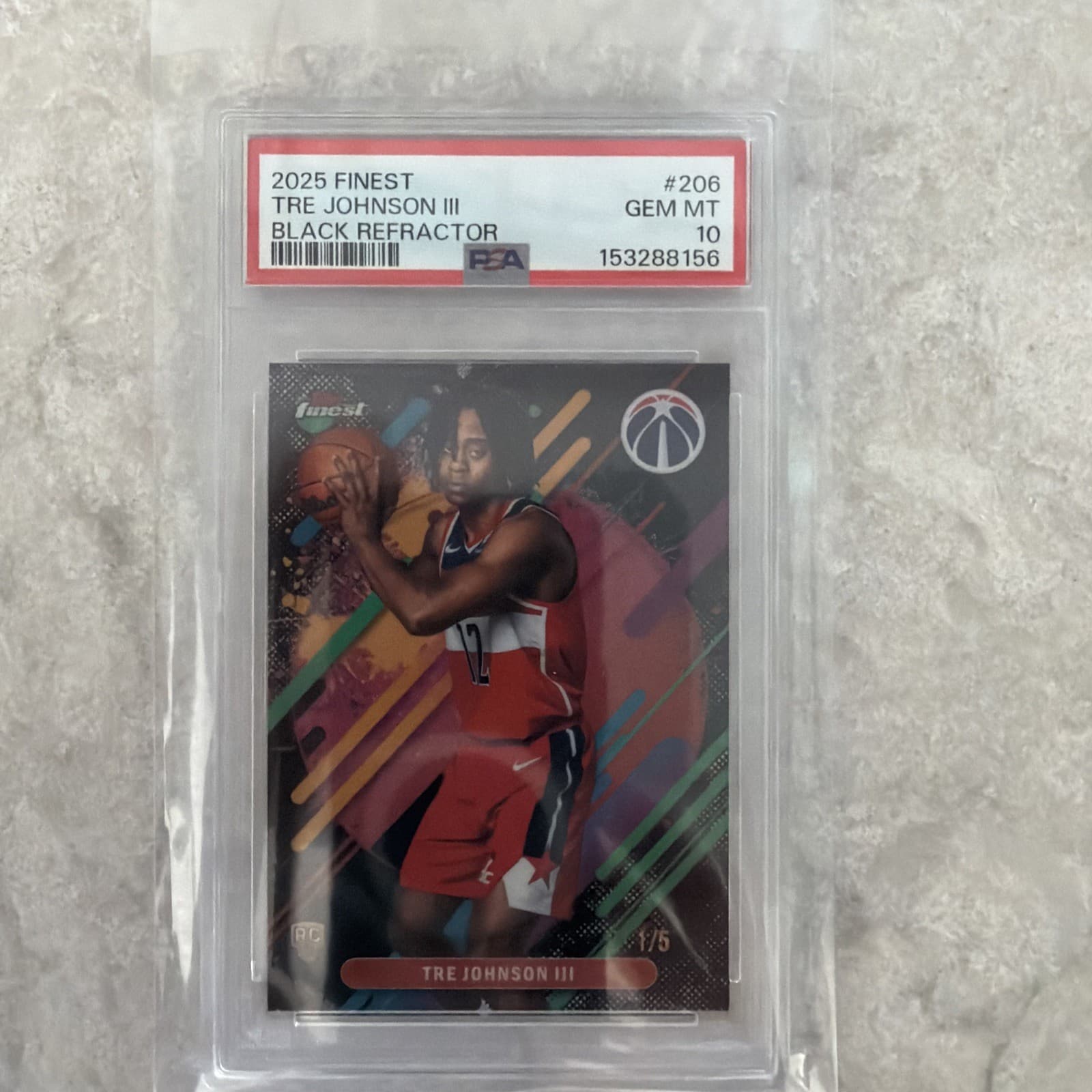 2025-26 Topps Finest - Rare Tre Johnson #6 (RC) Black /5