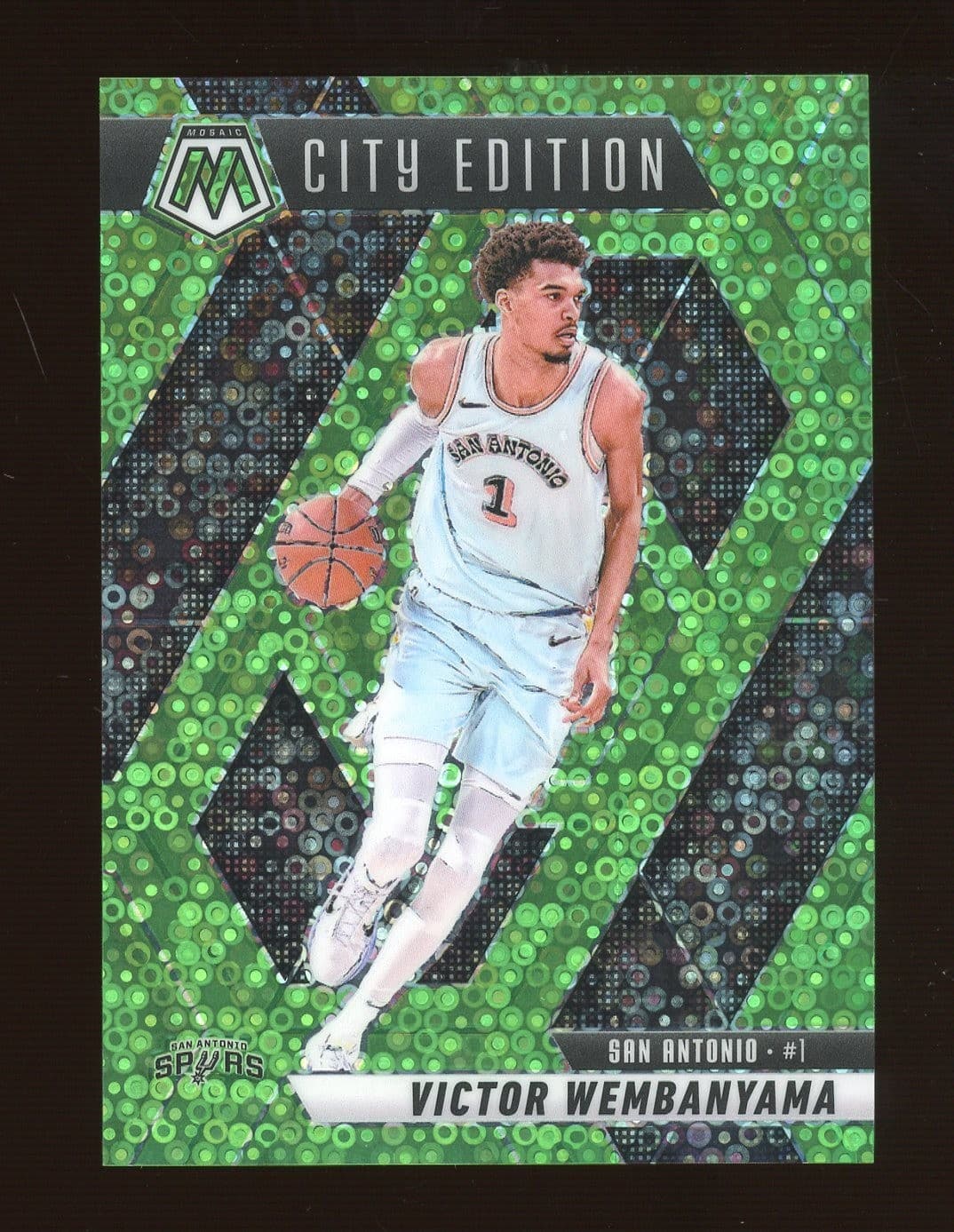 Victor Wembanyama 2024-25 Mosaic City Edition Green Disco Spurs 2/5