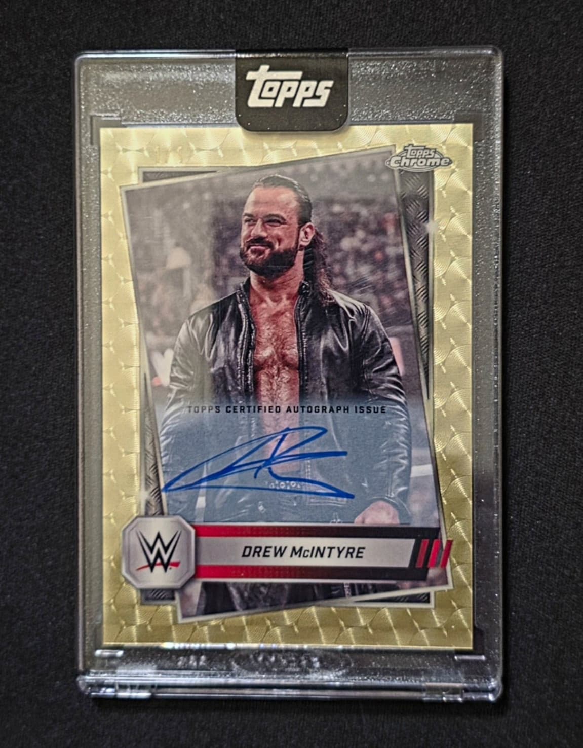 Topps 2025 Chrome WWE Drew McIntyre #19 Base Variation SuperFractor 1/1 Auto