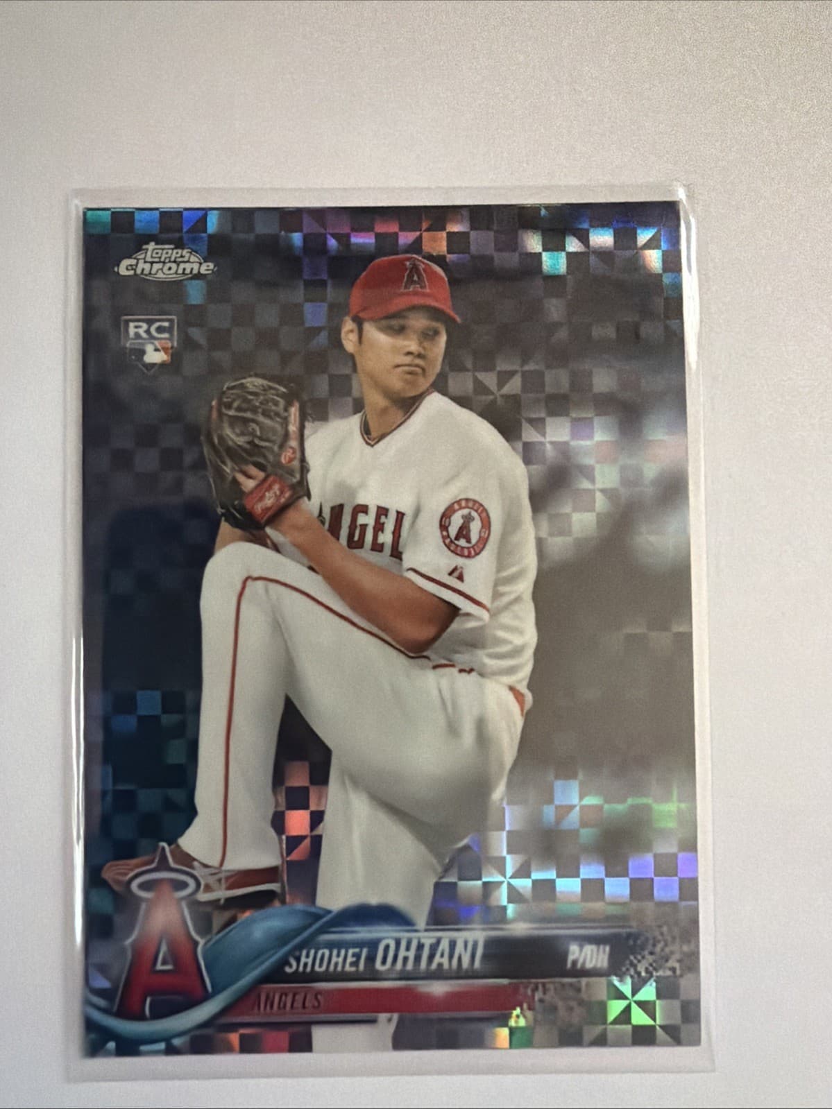 2018 Topps Chrome Shohei Ohtani ROOKIE X-Fractor Pitching RC #150 Refractor