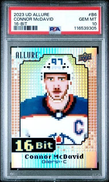 2023-24 Upper Deck Allure Connor McDavid 16-Bit #B6 PSA 10