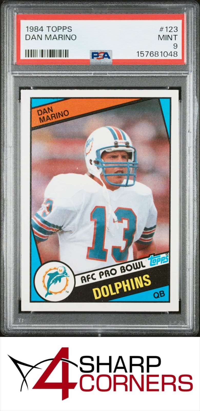1984 Topps #123 Dan Marino Rc Dolphins Hof Psa 9