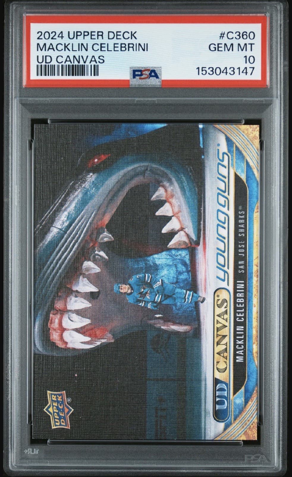 2024 UPPER DECK #C360 MACKLIN CELEBRINI UD CANVAS YOUNG GUNS RC ROOKIE PSA 10