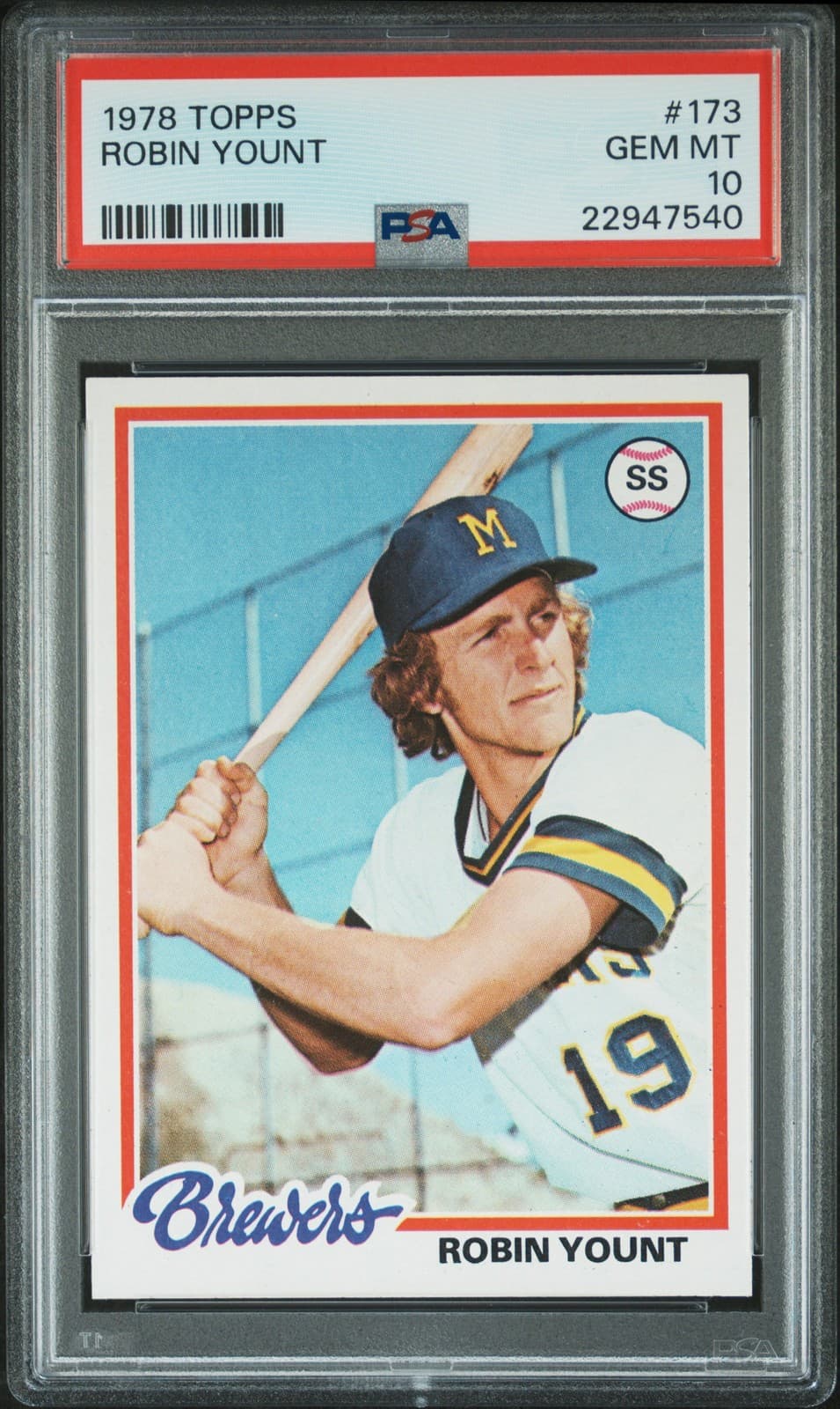 1978 TOPPS #173 ROBIN YOUNT PSA 10
