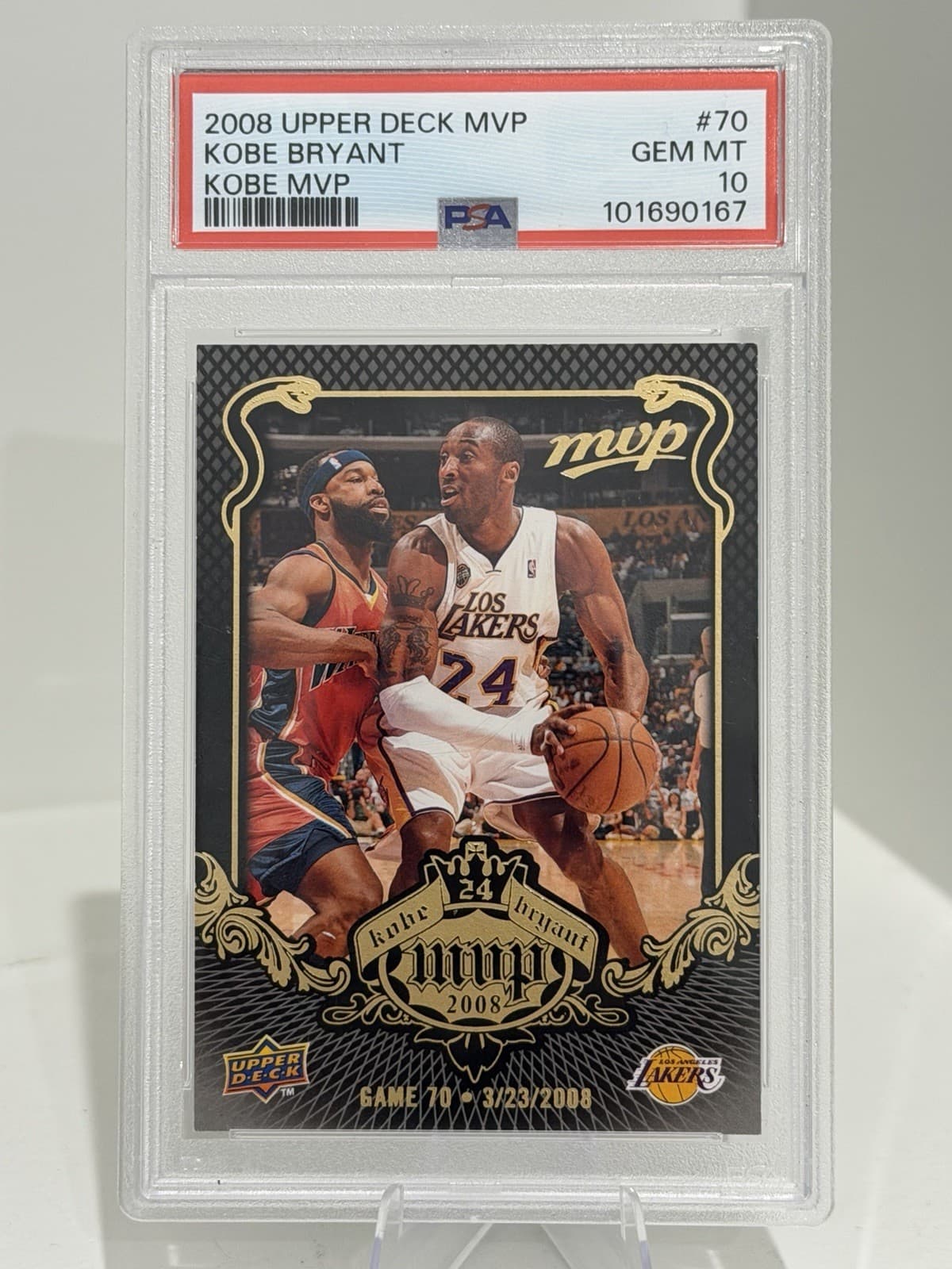 2008 Upper Deck MVP Kobe Bryant Kobe Black Border #KB-70 PSA 10 POP 2