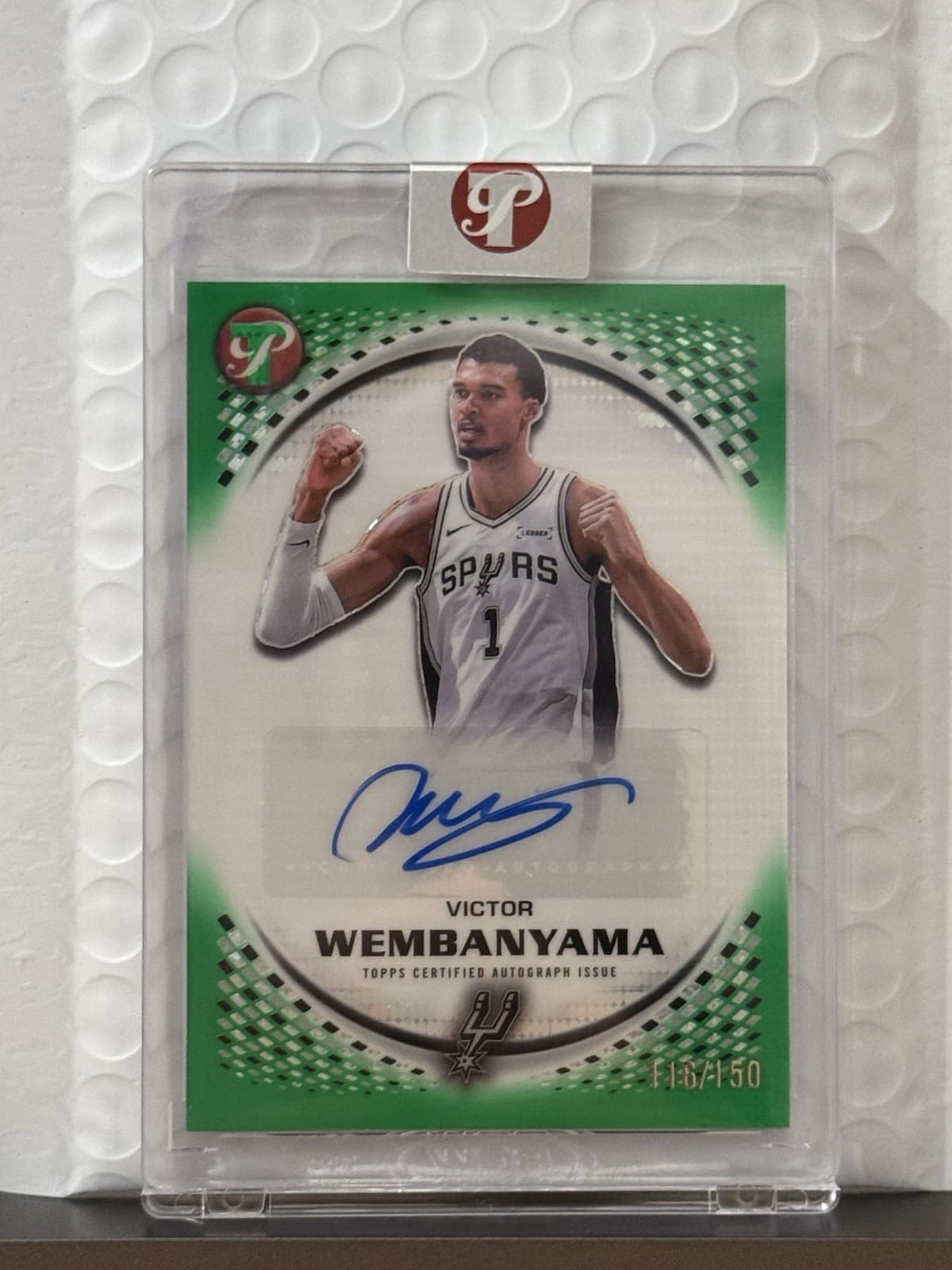 2025-26 Topps Pristine Victor Wembanyama Green Autograph /150 Spurs Auto