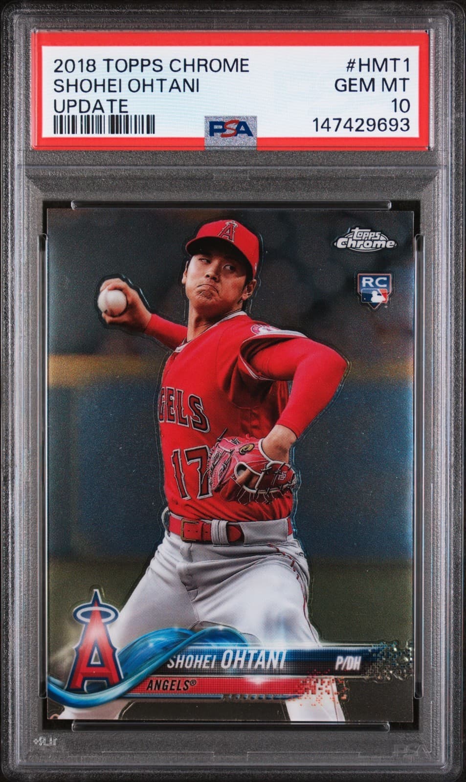 PSA 10 SHOHEI OHTANI 2018 TOPPS CHROME UPDATE PITCHING LA ANGELS RC GEM MINT