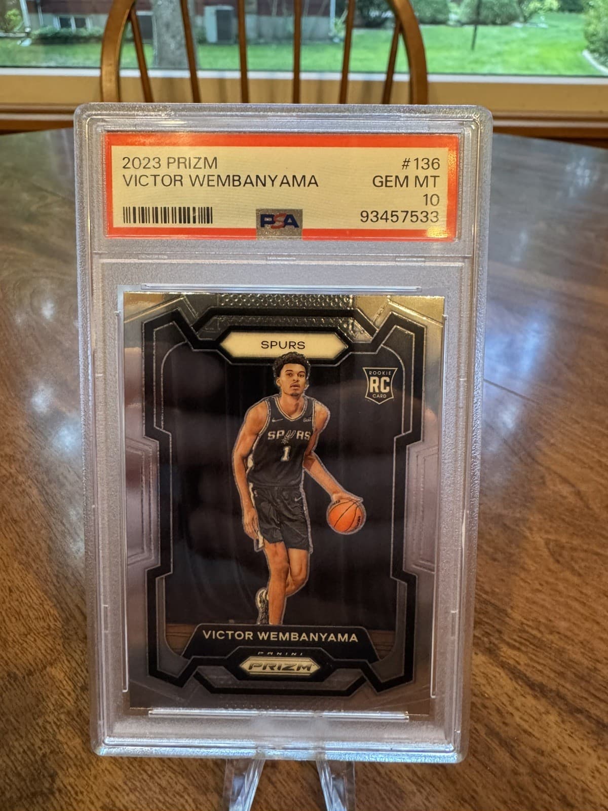 2023-24 Panini Prizm Victor Wembanyama #136 (RC) PSA 10 SPURS
