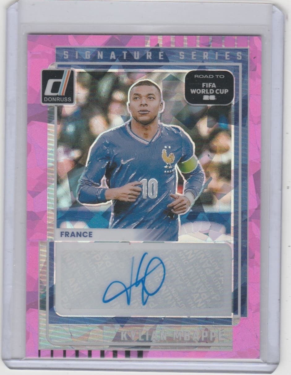 Kylian Mbappe 2025/26 Panini Donruss Pink Ice Auto MINT!!