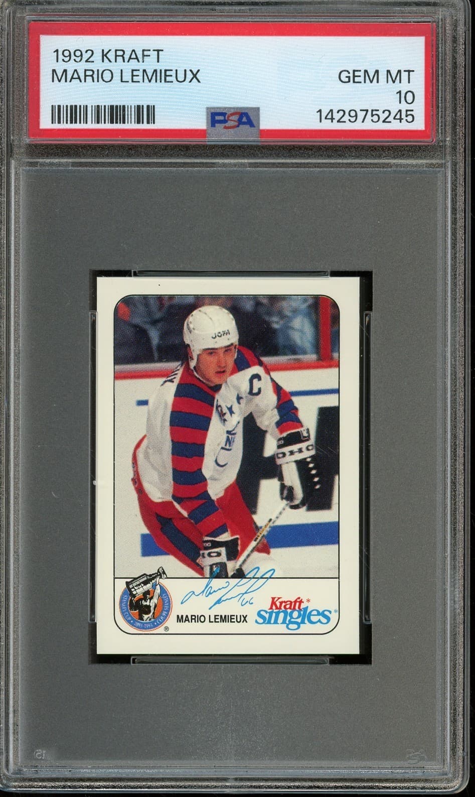 1992 Kraft Mario Lemieux Gem Mint 10