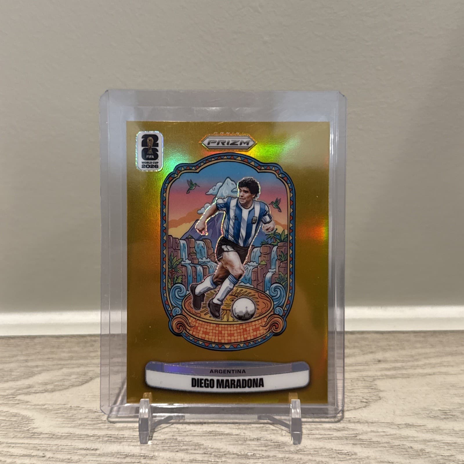 2026 Panini Prizm World Cup Argentina Diego Maradona Gold National Landmarks 🔥
