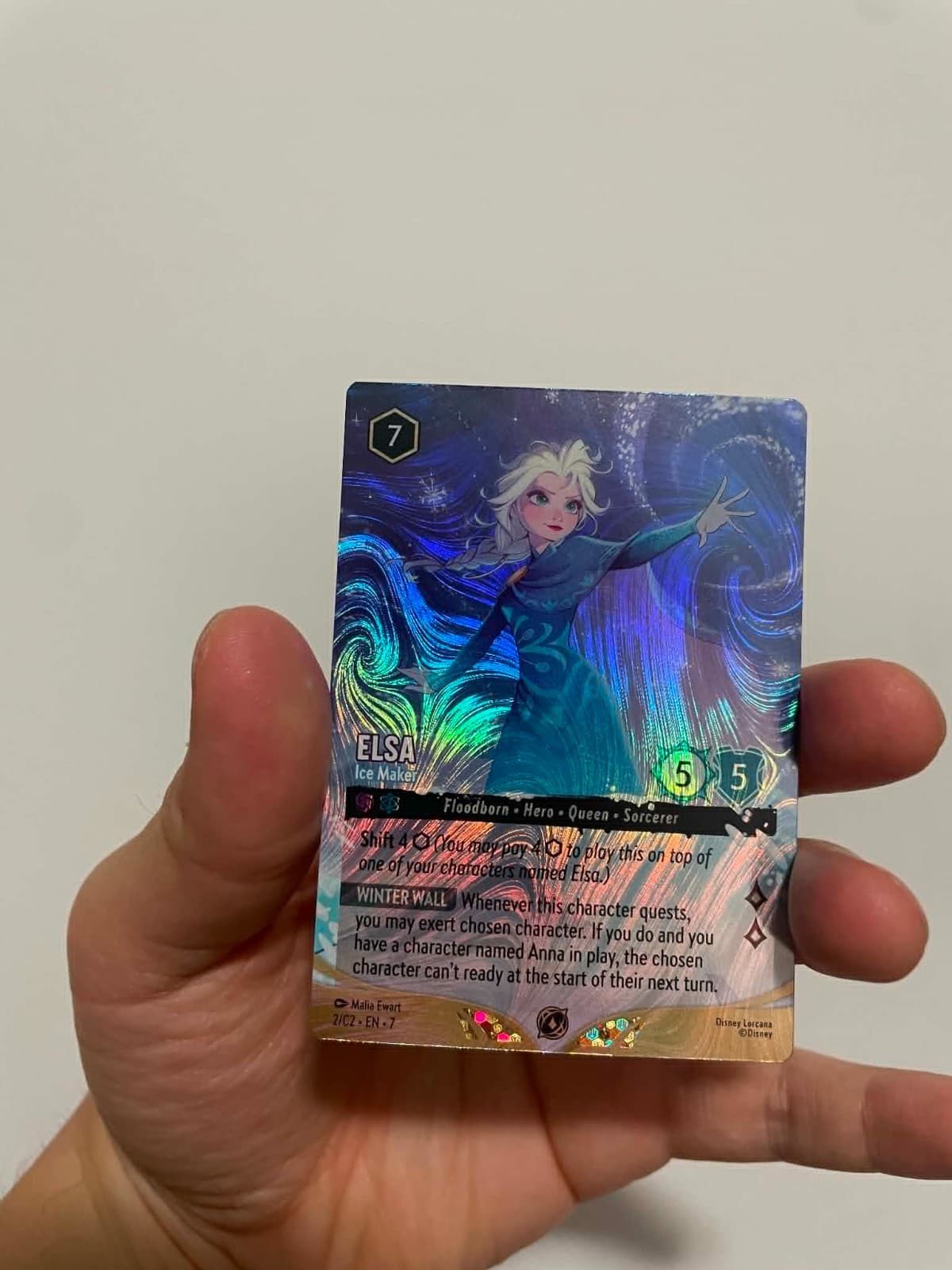 Disney Lorcana Elsa Ice Maker Foil Promo DLC Challenge 2/C2 EN7 Top 32 NM clean