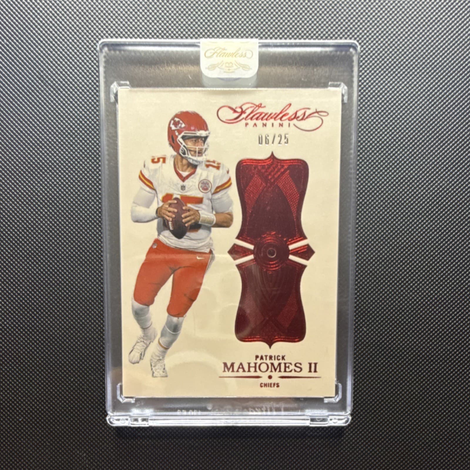 Flawless Ruby Patrick Mahomes II Chiefs Trading Card 06/25