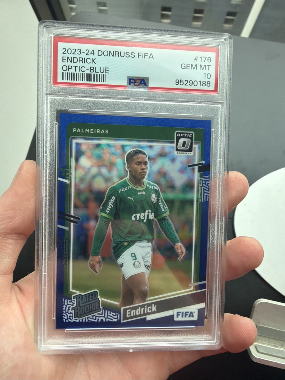 ENDRICK 💎 2023-24 Panini Donruss Fifa - Optic Rated Rookie #176 Blue Prizm /99