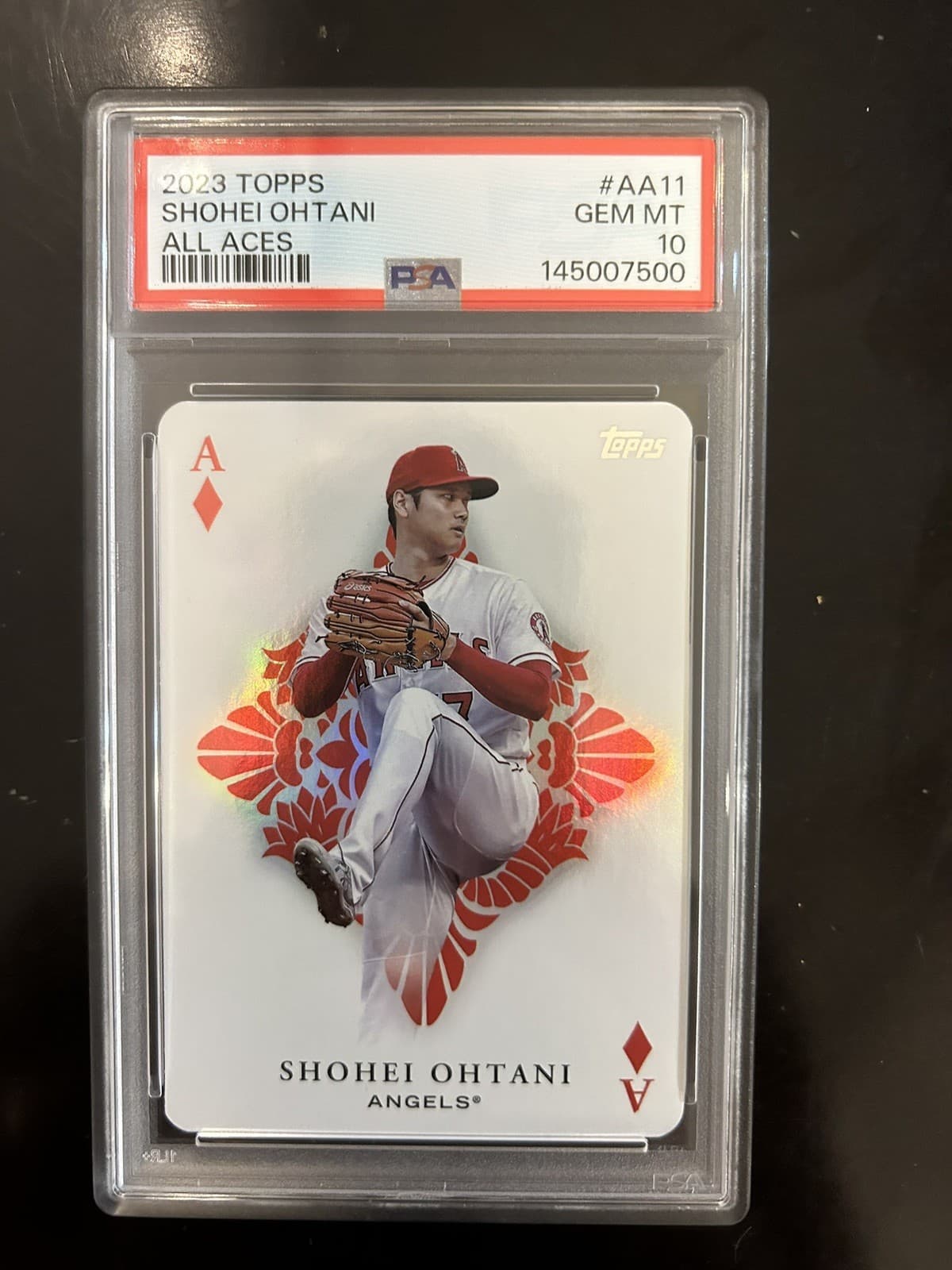 2023 Topps Shohei Ohtani “All Aces” Foil Refractor Die-cut #AA11 PSA 10 💎