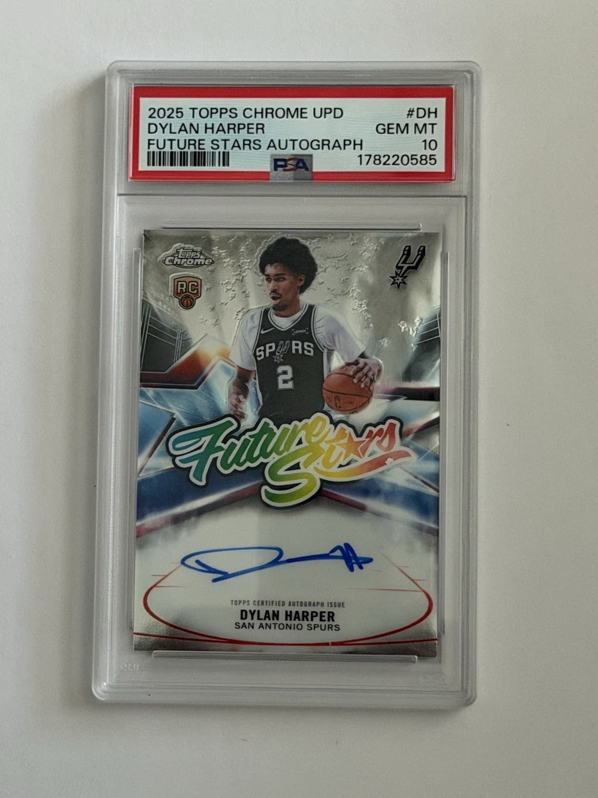 2025-26 Topps Chrome Future Stars Auto Dylan Harper FS-DH RC PSA 10