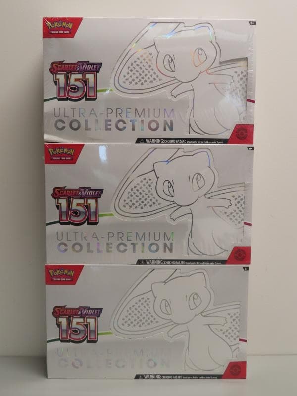 (3) Lot 2023 Pokemon Scarlet & Violet 151 Ultra Premium Collection Sealed Box