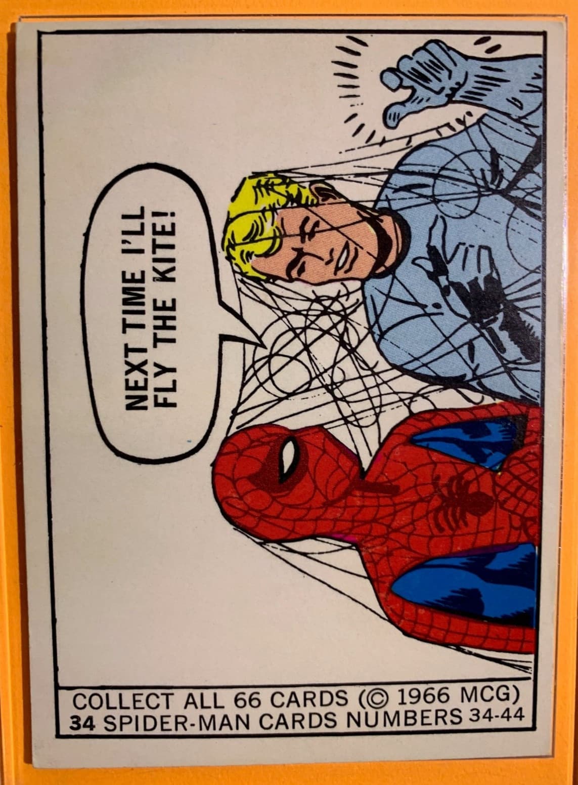 1966 Donruss Marvel Super Heroes #34 Spider-Man Rookie!