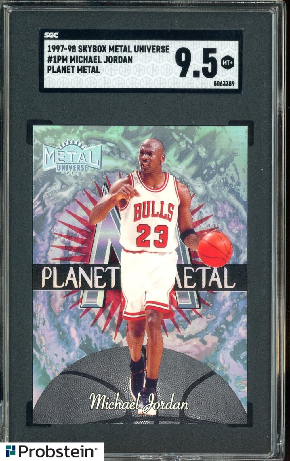 1997-98 Skybox Molten Metal Universe Planet Metal Michael Jordan HOF SGC 9.5