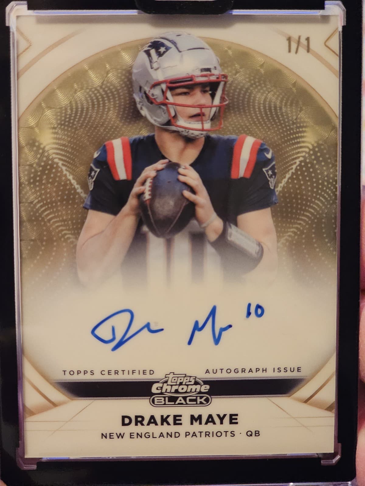 DRAKE MAYE 2025 TOPPS CHROME BLACK SUPERFRACTOR 1/1 IVORY ON CARD AUOTOGRAPH