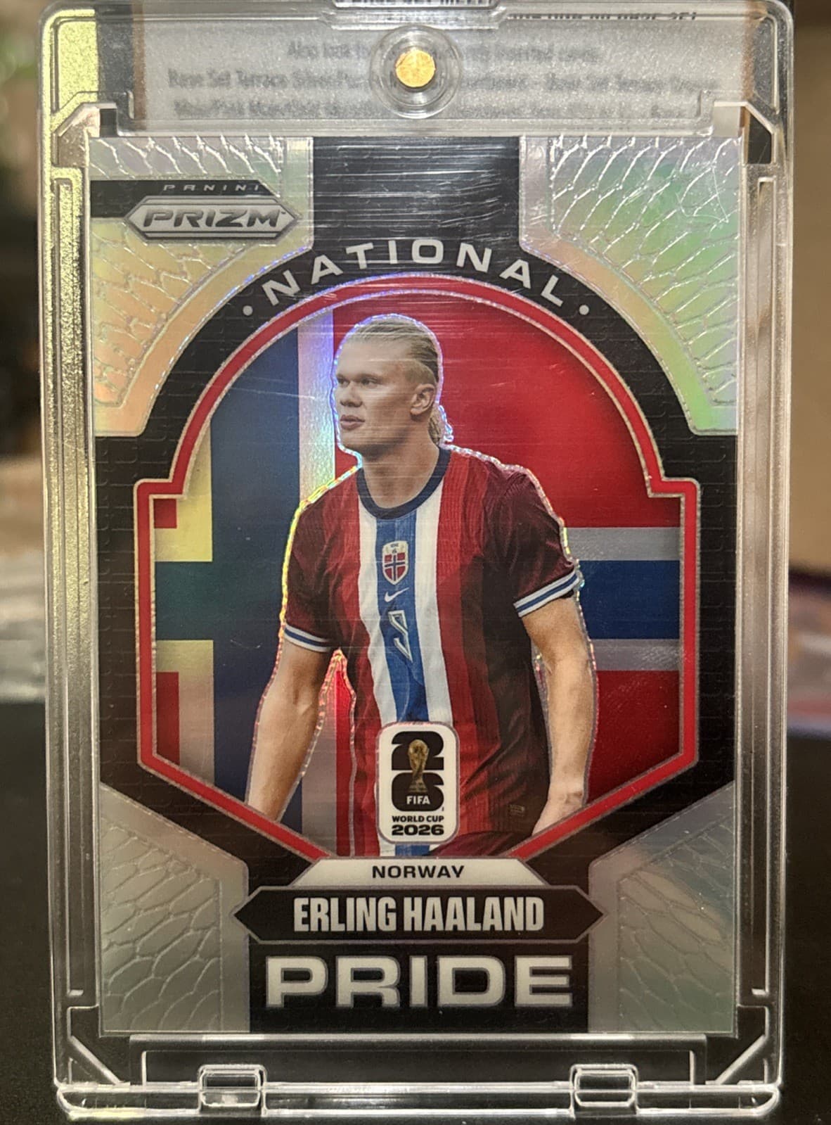 2026 Panini Prizm FIFA World Cup Erling Haaland #18 National Pride Case Hit SSP