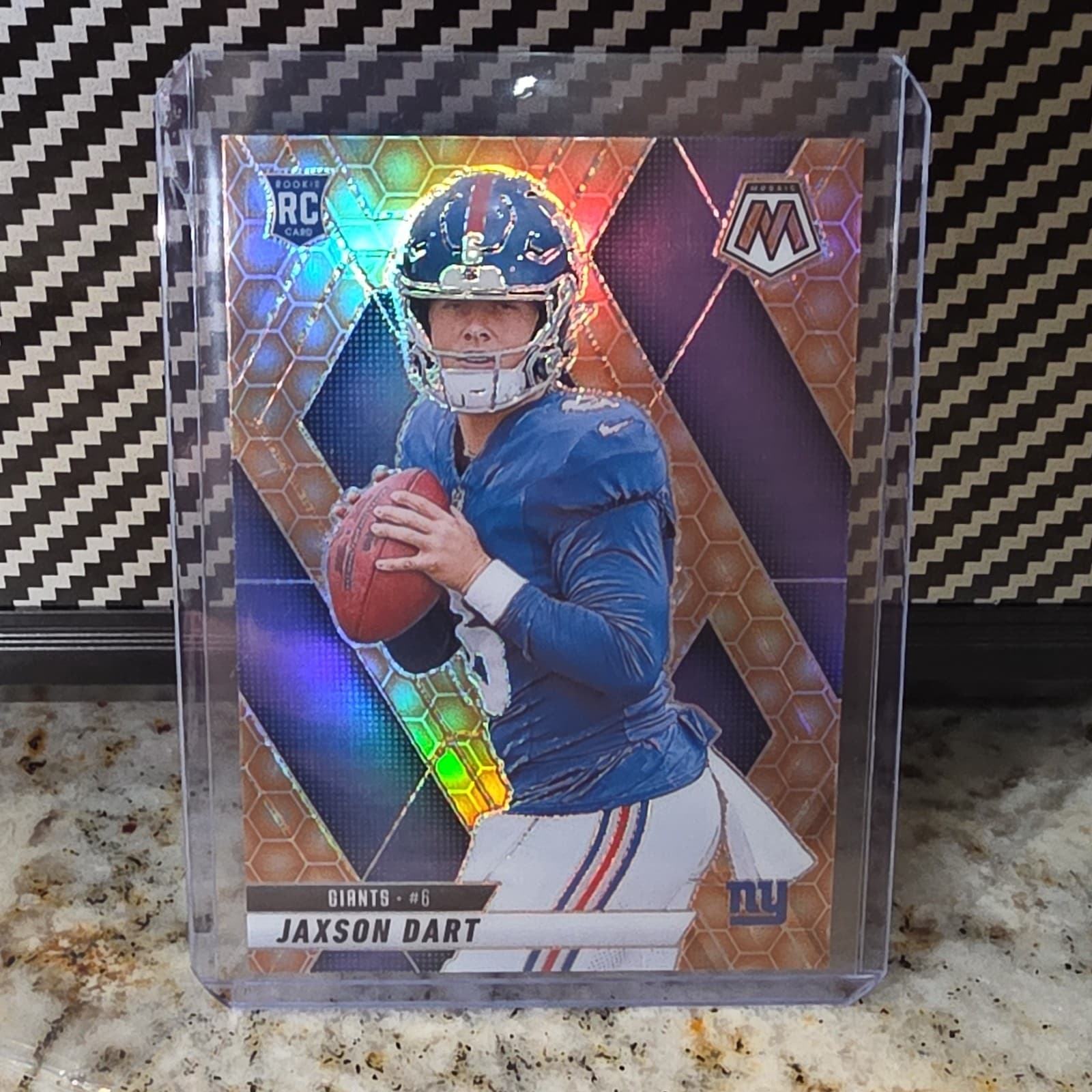 2025 Panini Mosaic Honeycomb Prizm Jaxson Dart New York Giants Rookie Card #362