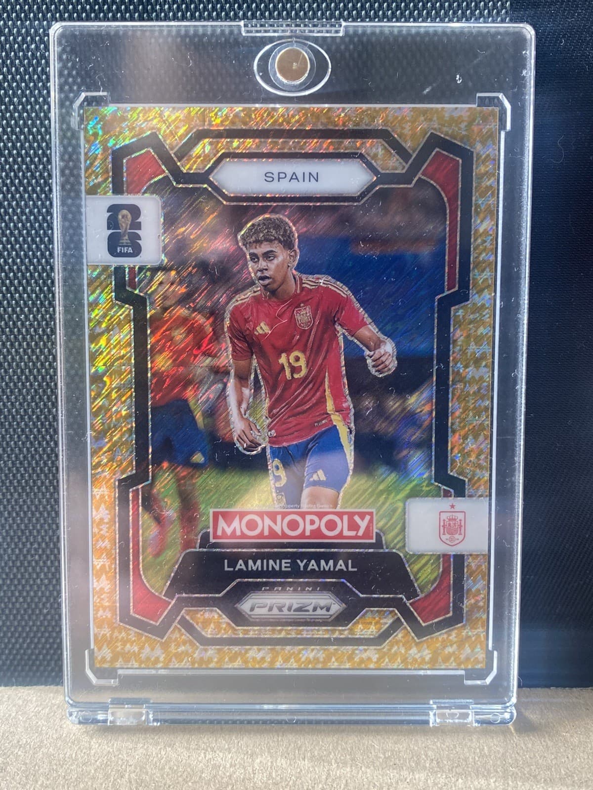 2026 Prizm Monopoly FIFA World Cup Lamine Yamal Gold Millionaire Shimmer /500
