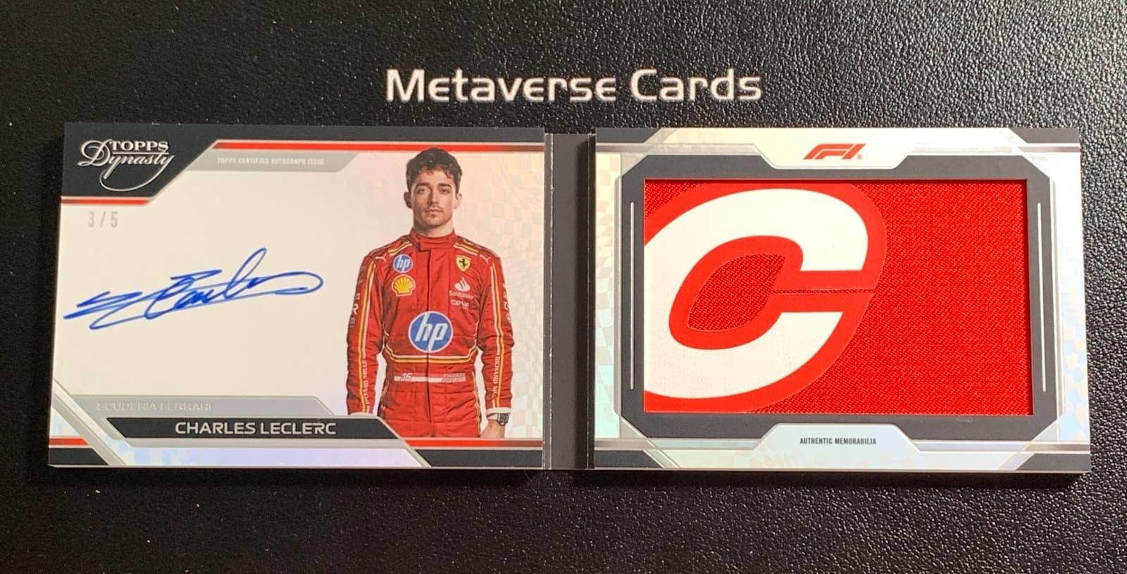 2024 Topps Dynasty Formula 1 F1 Relic Charles Leclerc Auto Patch 3/5 Booklet