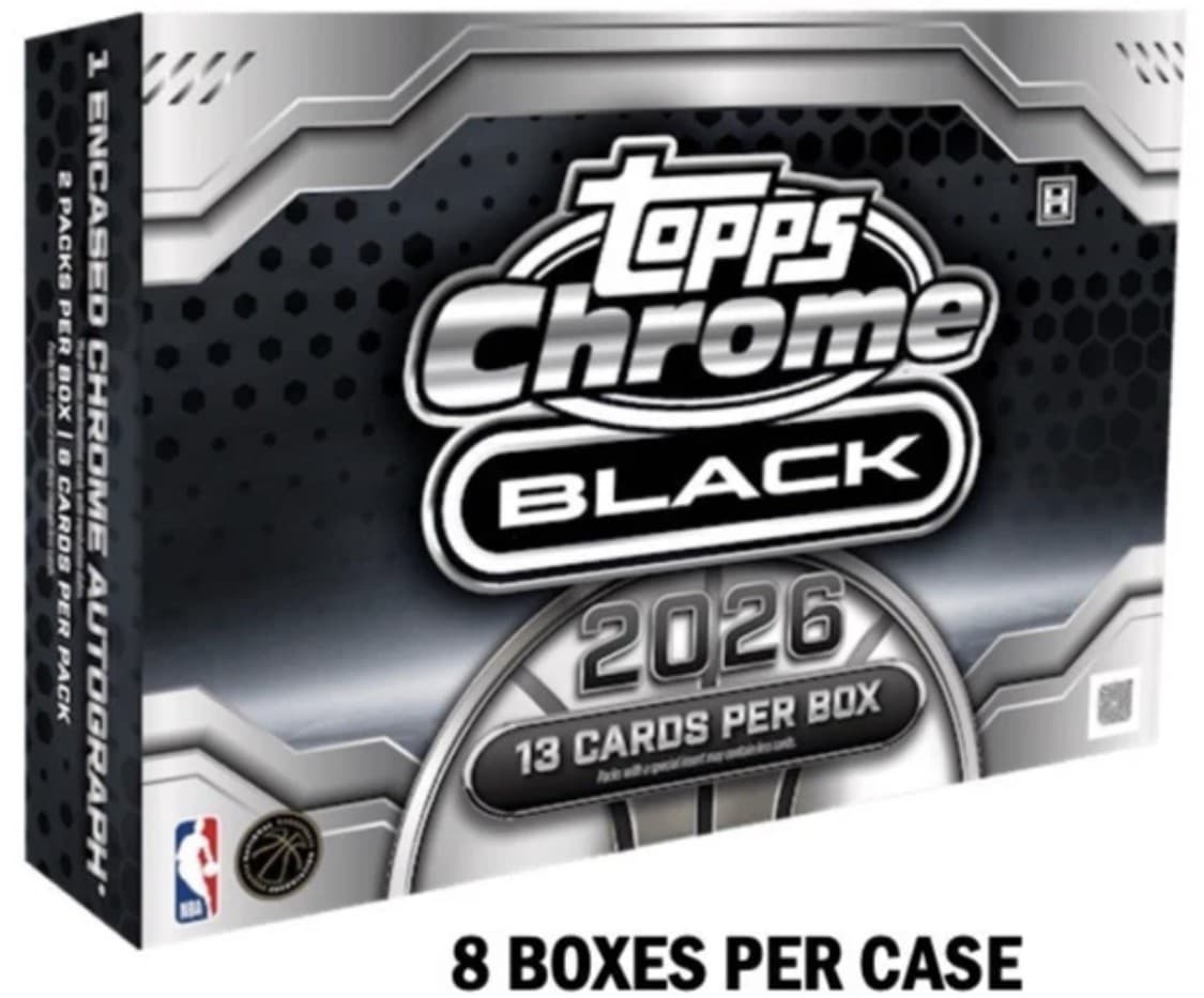 FULL CASE (8 BOXES) OF 2025-26 TOPPS NBA CHROME BLACK Basketball HOBBY (8 AUTOs)